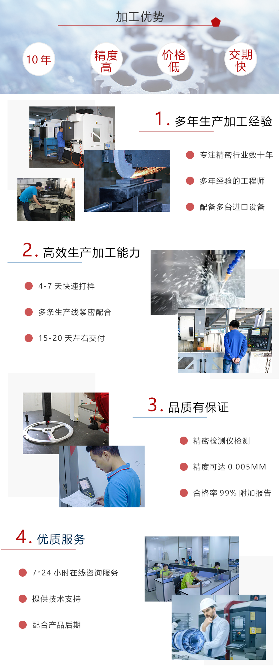 精密機械加工優(yōu)勢